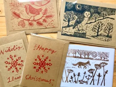 Lino Print Christmas Card Making Workshop