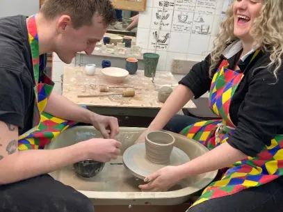 Couples Pottery Wheel Throwing Challenge