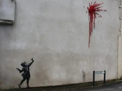 Banksy Street Art in Bristol